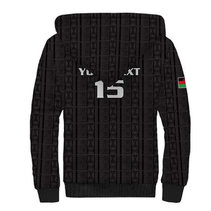 Custom Malawi Football Sherpa Hoodie Go Champions - Black - African Pride
