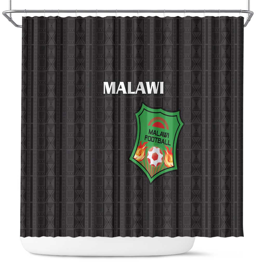Malawi Football Shower Curtain Go Champions - Black - African Pride