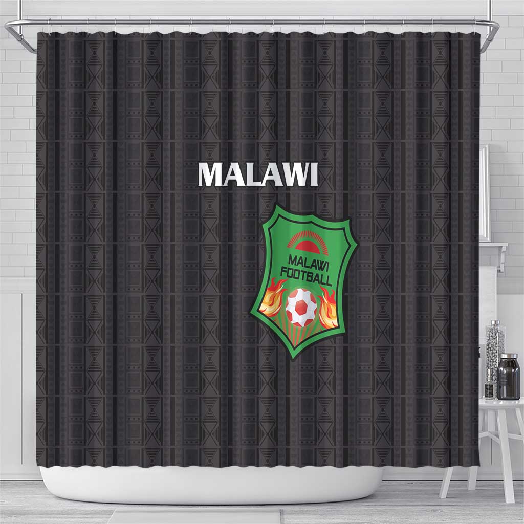 Malawi Football Shower Curtain Go Champions - Black - African Pride