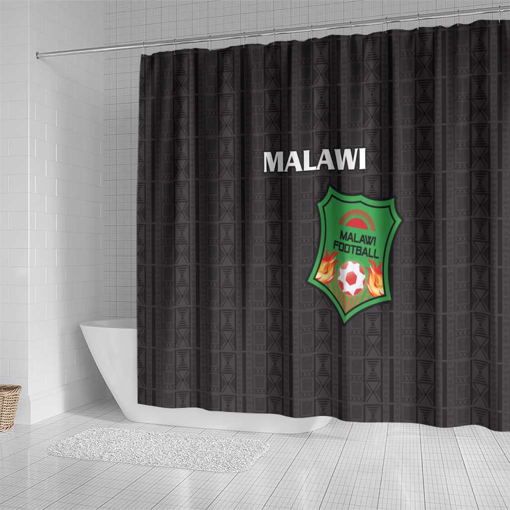 Malawi Football Shower Curtain Go Champions - Black - African Pride