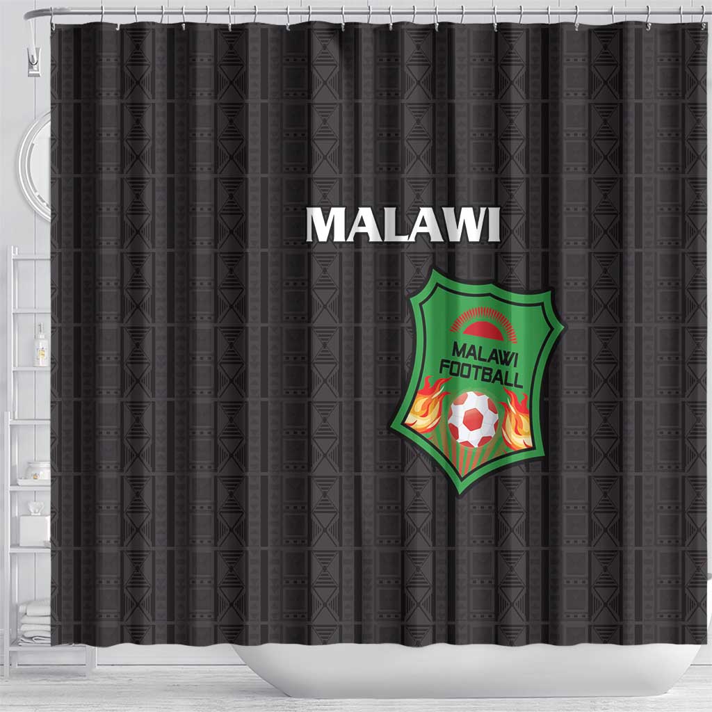 Malawi Football Shower Curtain Go Champions - Black - African Pride