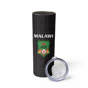 Custom Malawi Football Skinny Tumbler Go Champions - Black - African Pride