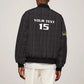 Custom Malawi Football Sleeve Zip Bomber Jacket Go Champions - Black - African Pride