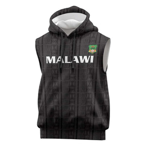 Custom Malawi Football Sleeveless Hoodie Go Champions - Black - African Pride