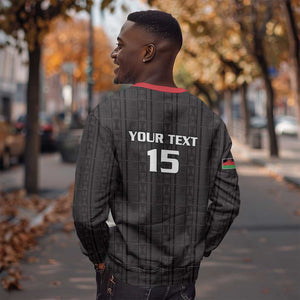 Custom Malawi Football Sweatshirt Go Champions - Black - African Pride