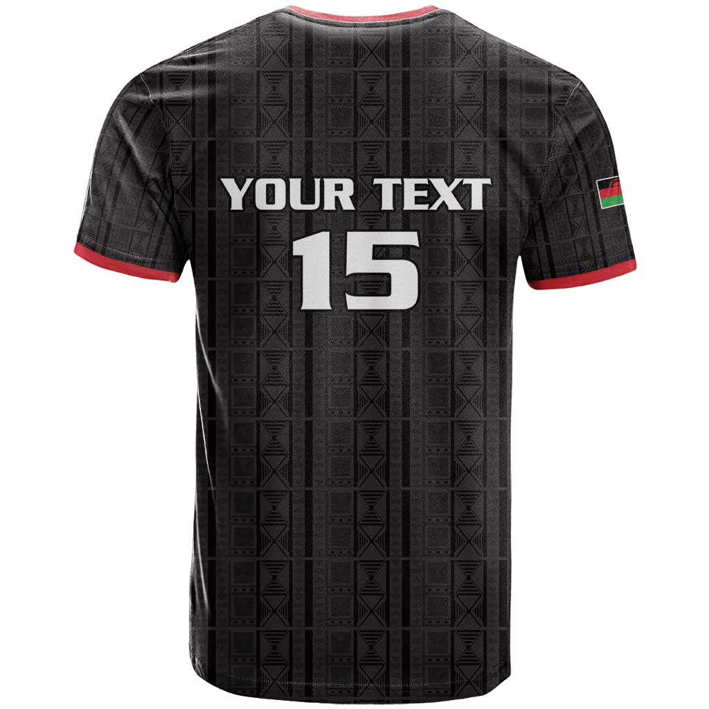 Custom Malawi Football T shirt Go Champions - Black - African Pride