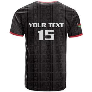 Custom Malawi Football T shirt Go Champions - Black - African Pride