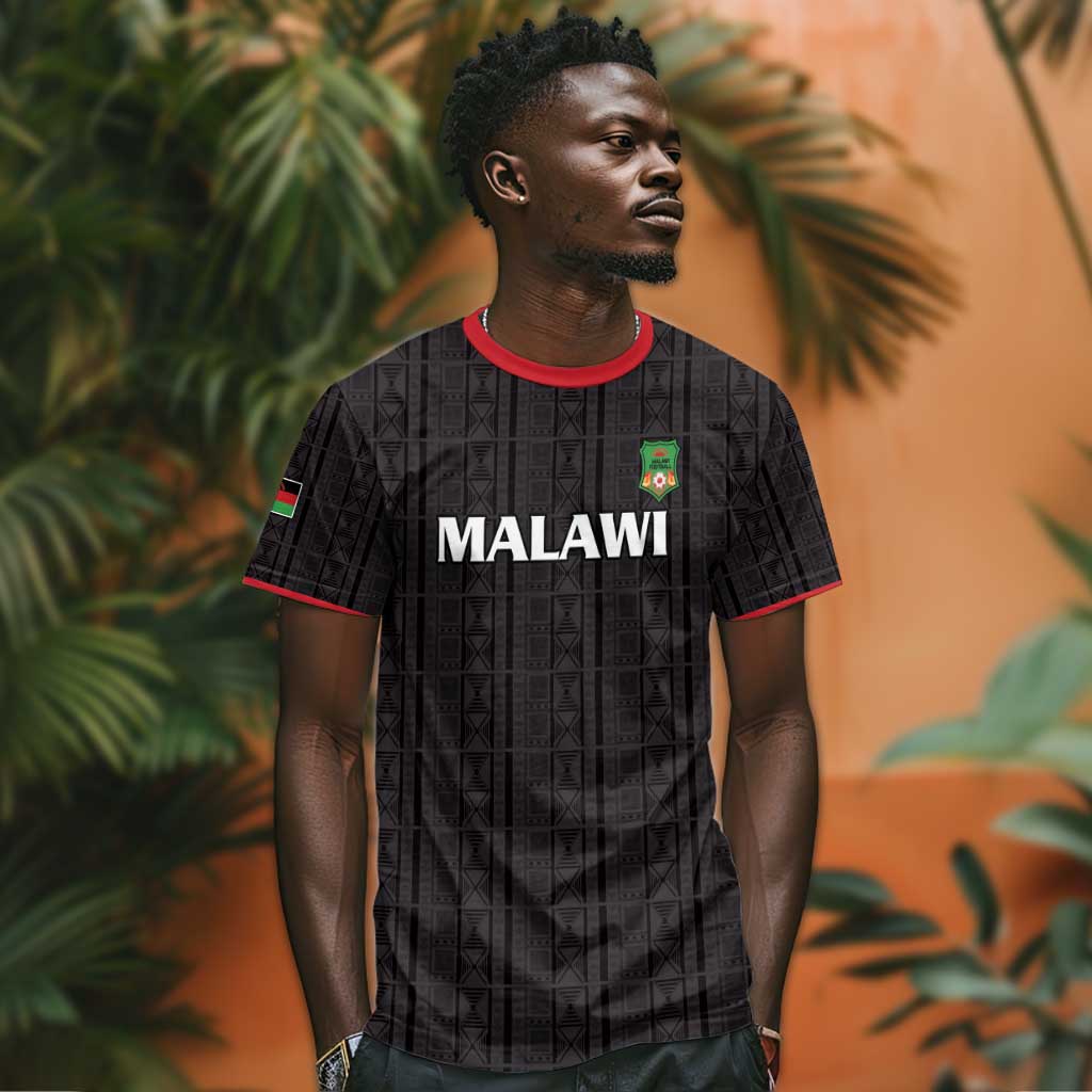 Custom Malawi Football T shirt Go Champions - Black - African Pride