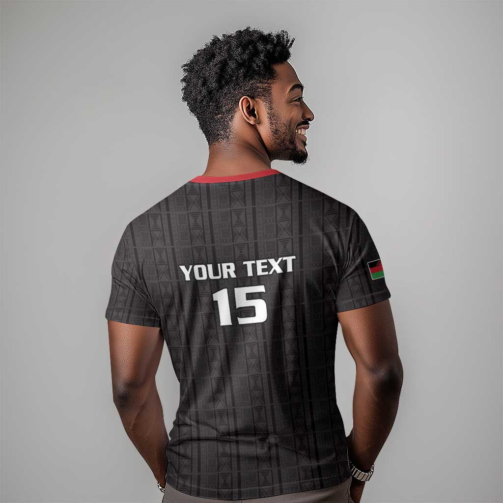 Custom Malawi Football T shirt Go Champions - Black - African Pride