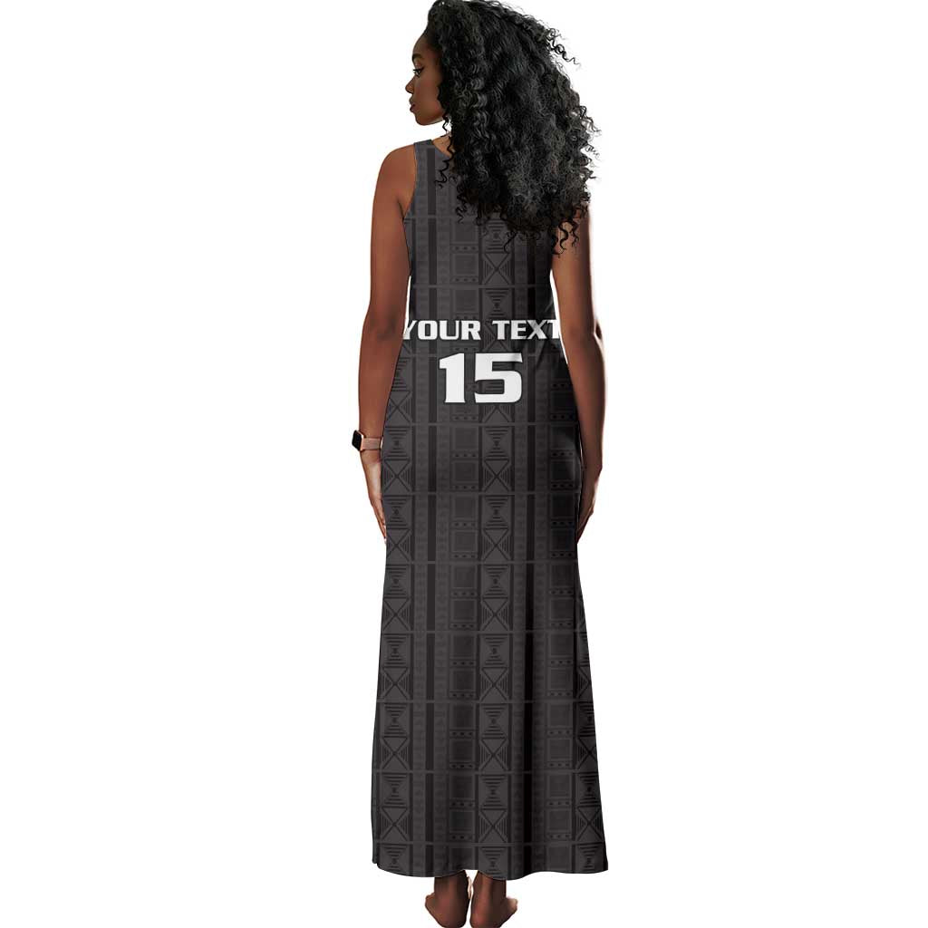 Custom Malawi Football Tank Maxi Dress Go Champions - Black - African Pride