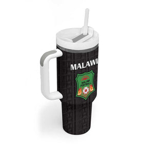 Custom Malawi Football Tumbler With Handle Go Champions - Black - African Pride