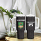 Custom Malawi Football Tumbler With Handle Go Champions - Black - African Pride