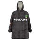 Custom Malawi Football Wearable Blanket Hoodie Go Champions - Black - African Pride