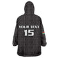 Custom Malawi Football Wearable Blanket Hoodie Go Champions - Black - African Pride