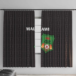 Malawi Football Window Curtain Go Champions - Black - African Pride