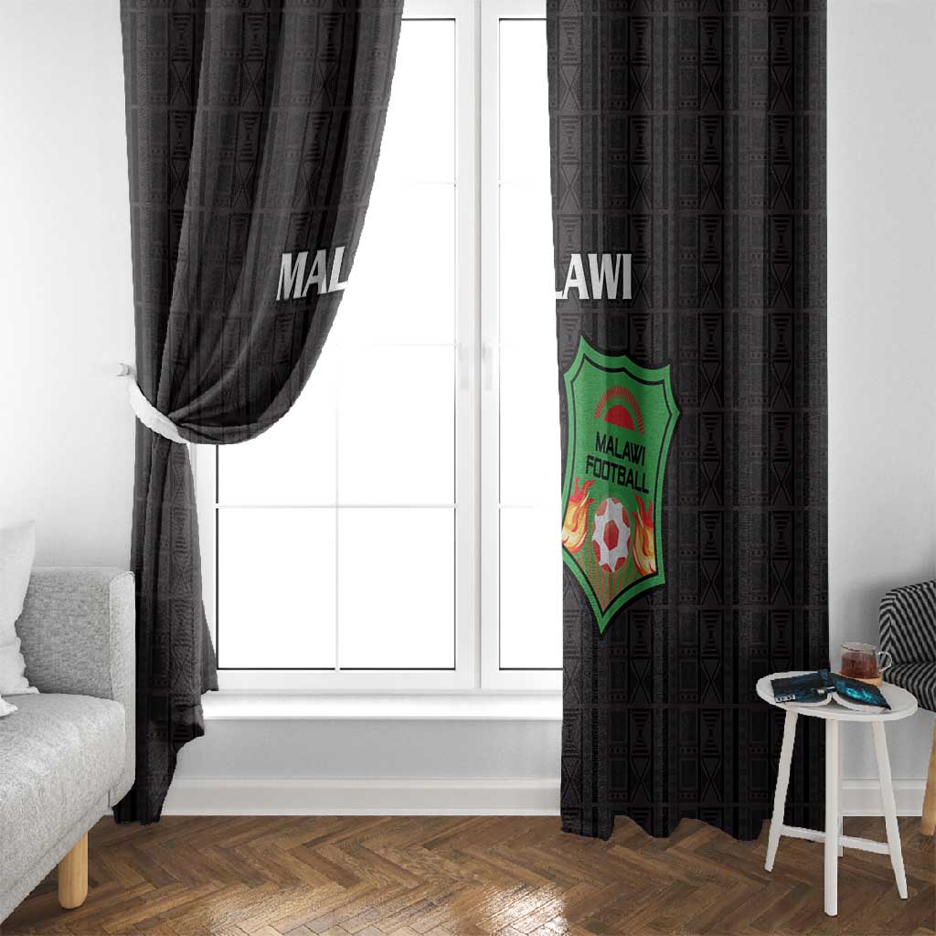 Malawi Football Window Curtain Go Champions - Black - African Pride