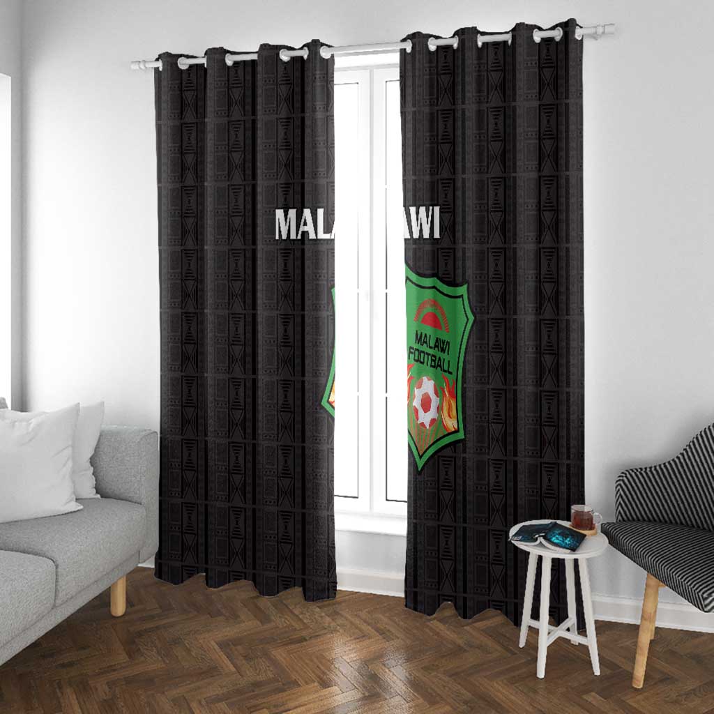Malawi Football Window Curtain Go Champions - Black - African Pride