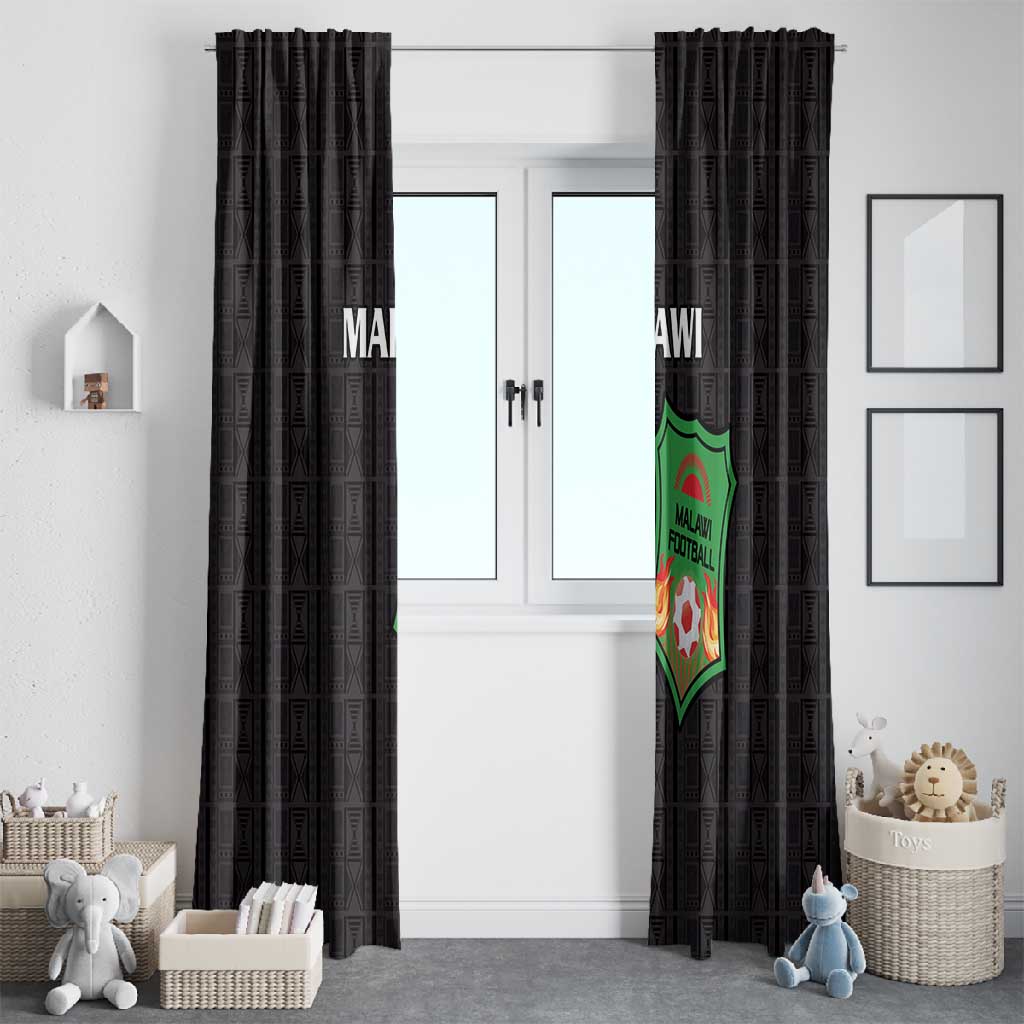 Malawi Football Window Curtain Go Champions - Black - African Pride