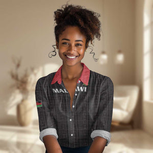 Custom Malawi Football Women Casual Shirt Go Champions - Black - African Pride