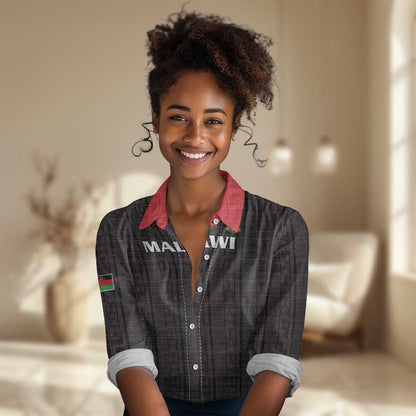 Custom Malawi Football Women Casual Shirt Go Champions - Black - African Pride