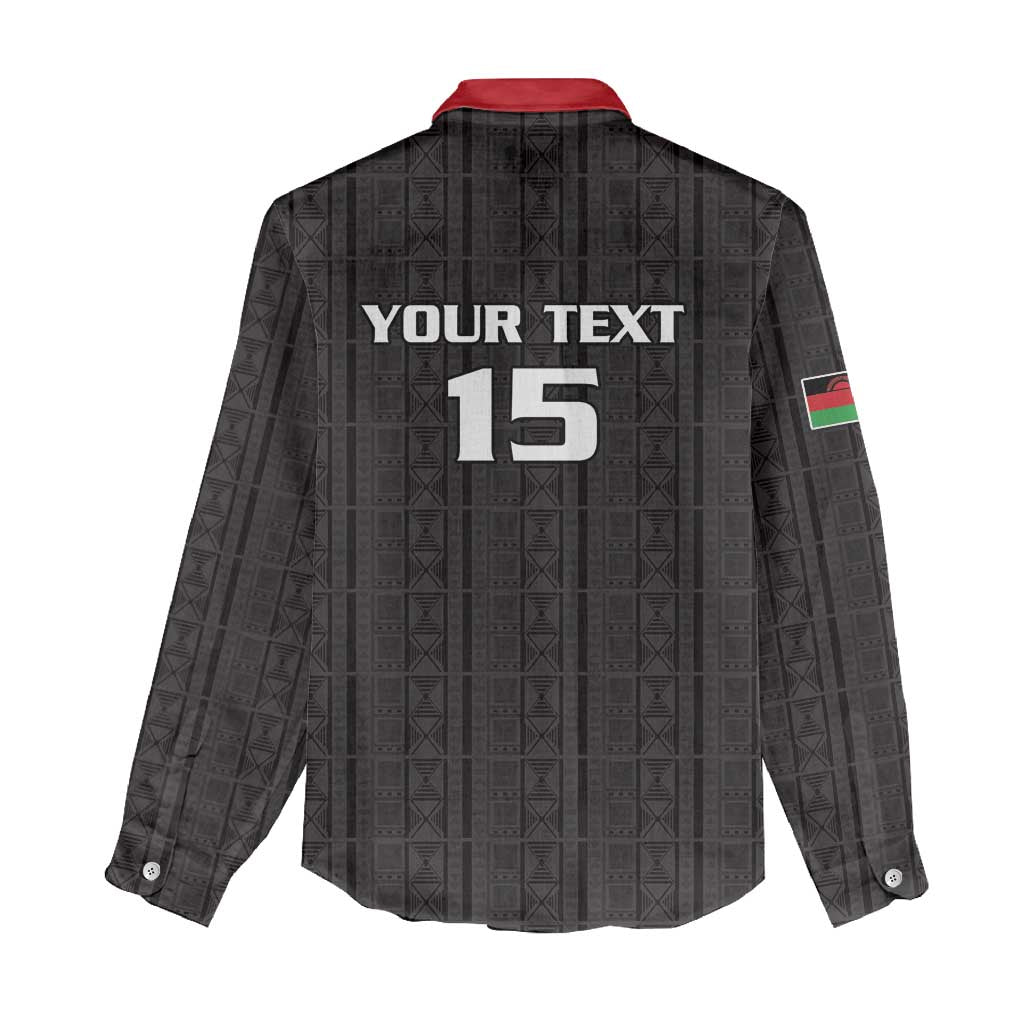 Custom Malawi Football Women Casual Shirt Go Champions - Black - African Pride