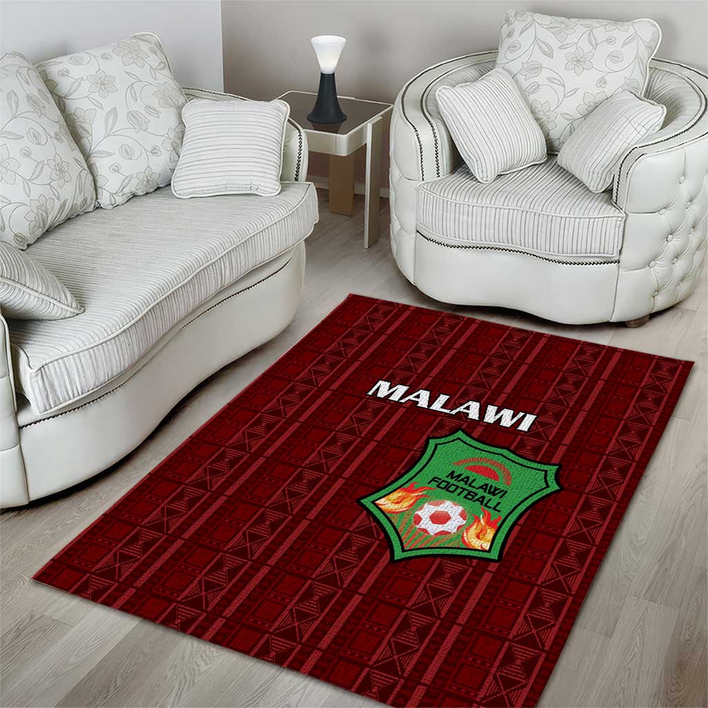 Malawi Football Area Rug Go Champions - Red - African Pride