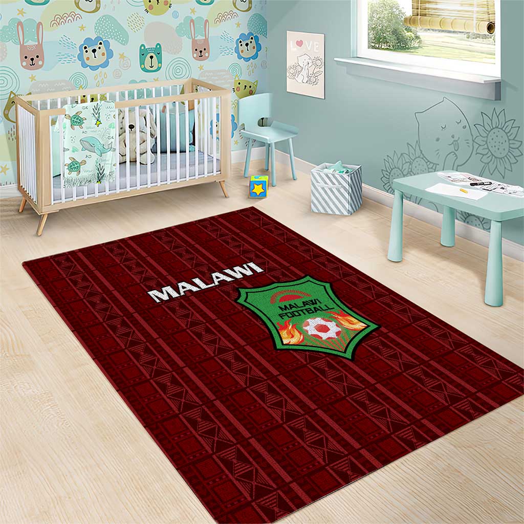 Malawi Football Area Rug Go Champions - Red - African Pride