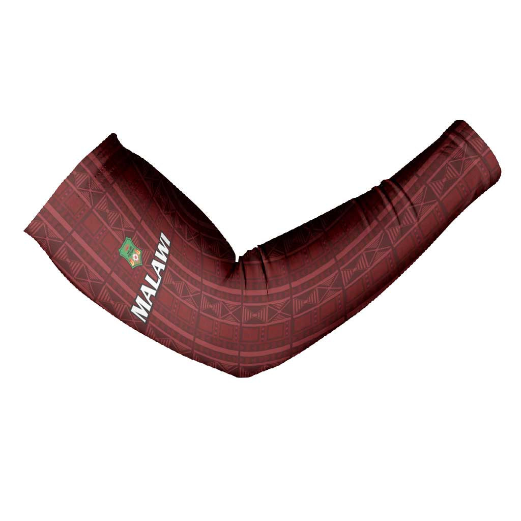Custom Malawi Football Arm Sleeves Come On Flames - Red