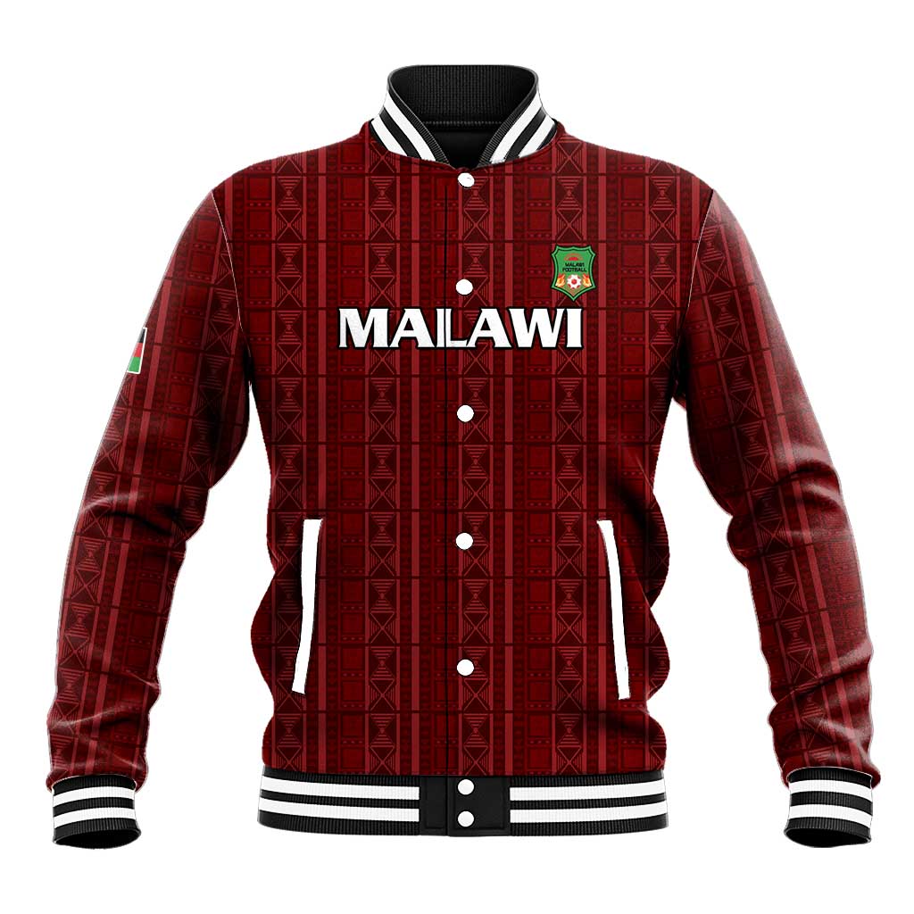 Custom Malawi Football Baseball Jacket Go Champions - Red - African Pride