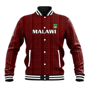 Custom Malawi Football Baseball Jacket Go Champions - Red - African Pride