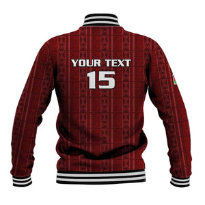 Custom Malawi Football Baseball Jacket Go Champions - Red - African Pride