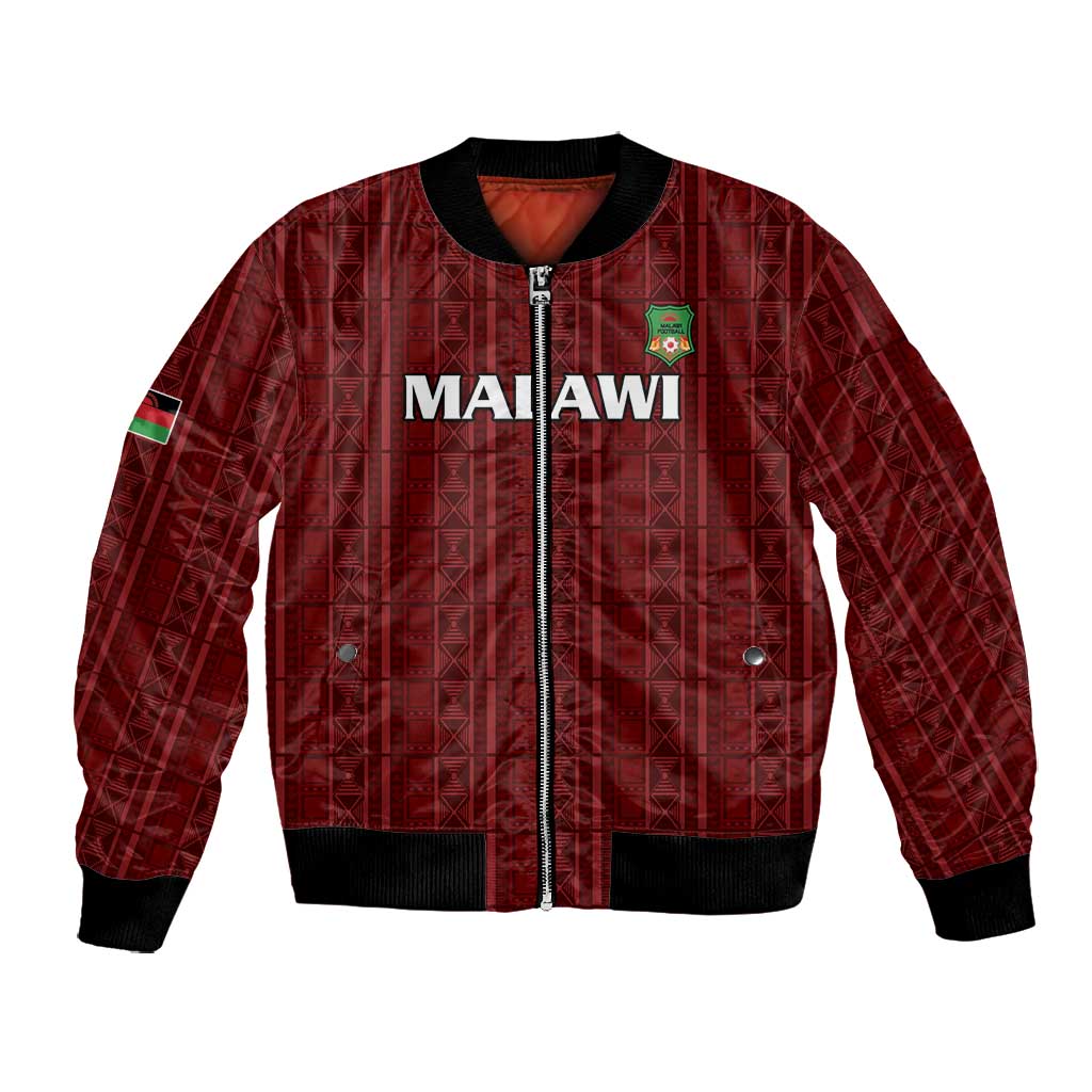 Custom Malawi Football Bomber Jacket Go Champions - Red - African Pride
