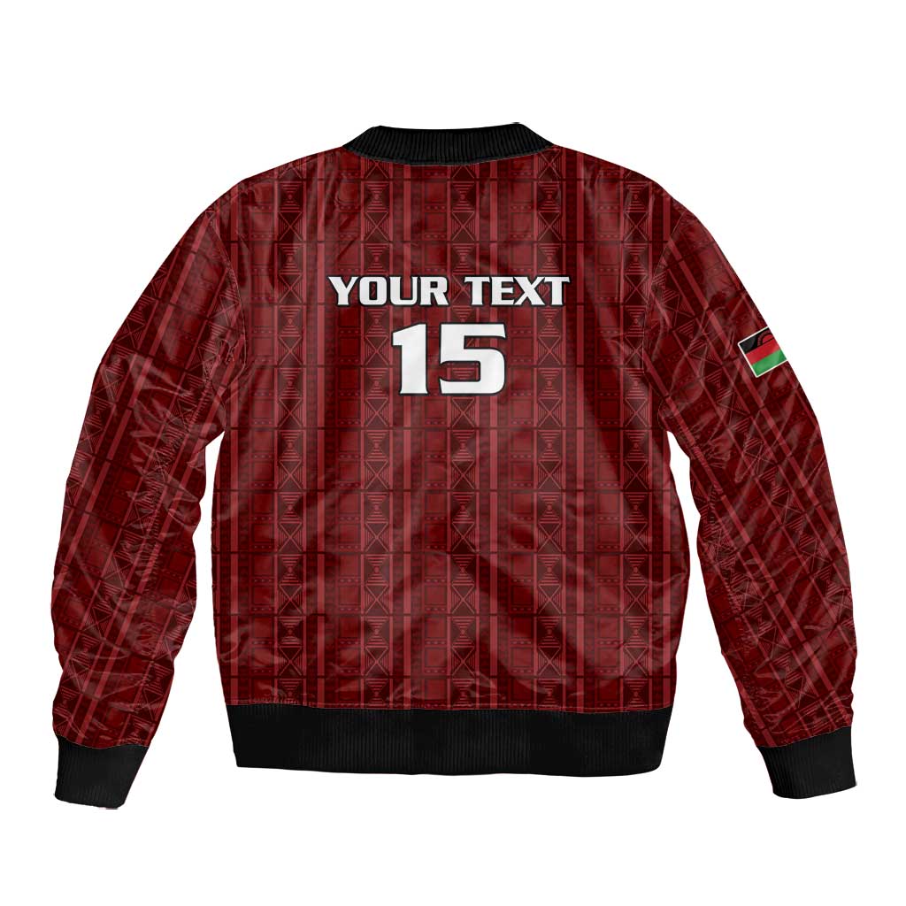 Custom Malawi Football Bomber Jacket Go Champions - Red - African Pride