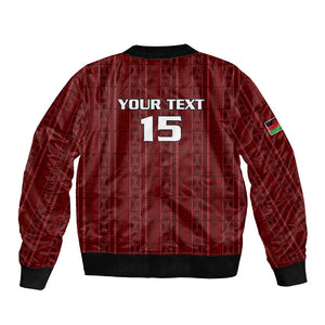 Custom Malawi Football Bomber Jacket Go Champions - Red - African Pride