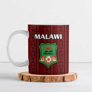 Custom Malawi Football Ceramic Mug Come On Flames - Red