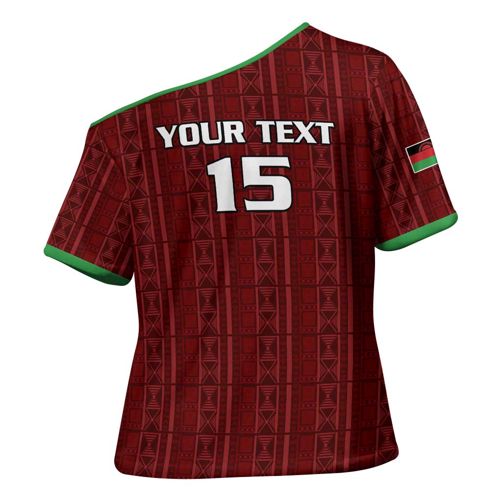 Custom Malawi Football Cross Shoulder Shirt Come On Flames - Red