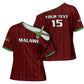 Custom Malawi Football Cross Shoulder Shirt Come On Flames - Red