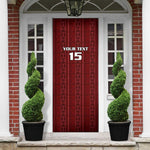 Custom Malawi Football Door Cover Come On Flames - Red