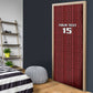 Custom Malawi Football Door Cover Come On Flames - Red