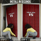 Custom Malawi Football Door Cover Come On Flames - Red