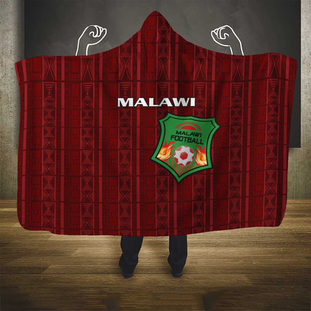 Malawi Football Hooded Blanket Go Champions - Red - African Pride