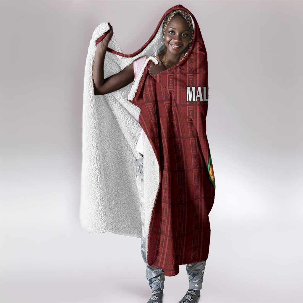 Malawi Football Hooded Blanket Go Champions - Red - African Pride