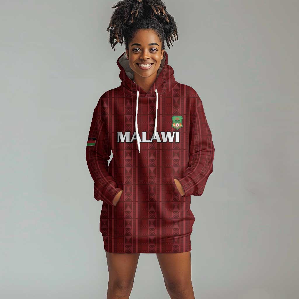 Custom Malawi Football Hoodie Dress Go Champions - Red - African Pride