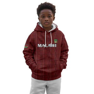Custom Malawi Football Kid Hoodie Go Champions - Red - African Pride