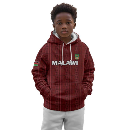 Custom Malawi Football Kid Hoodie Go Champions - Red - African Pride