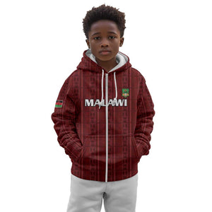 Custom Malawi Football Kid Hoodie Go Champions - Red - African Pride