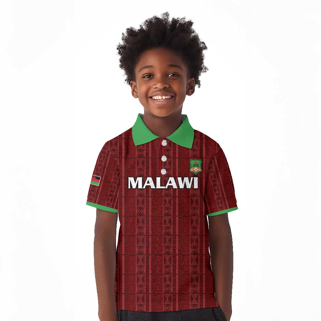 Custom Malawi Football Kid Polo Shirt Go Champions - Red - African Pride