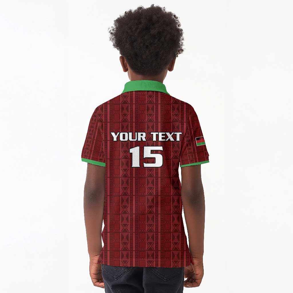 Custom Malawi Football Kid Polo Shirt Go Champions - Red - African Pride