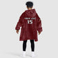 Custom Malawi Football Kid Wearable Blanket Hoodie Go Champions - Red - African Pride