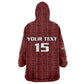 Custom Malawi Football Kid Wearable Blanket Hoodie Go Champions - Red - African Pride